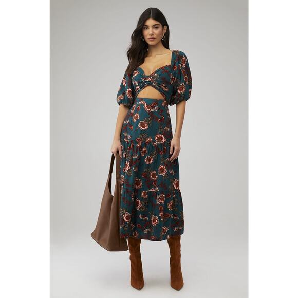 MINKPINK Dresses & Skirts - MINKPINK Olivia Midi Dress in multi-color Size XS